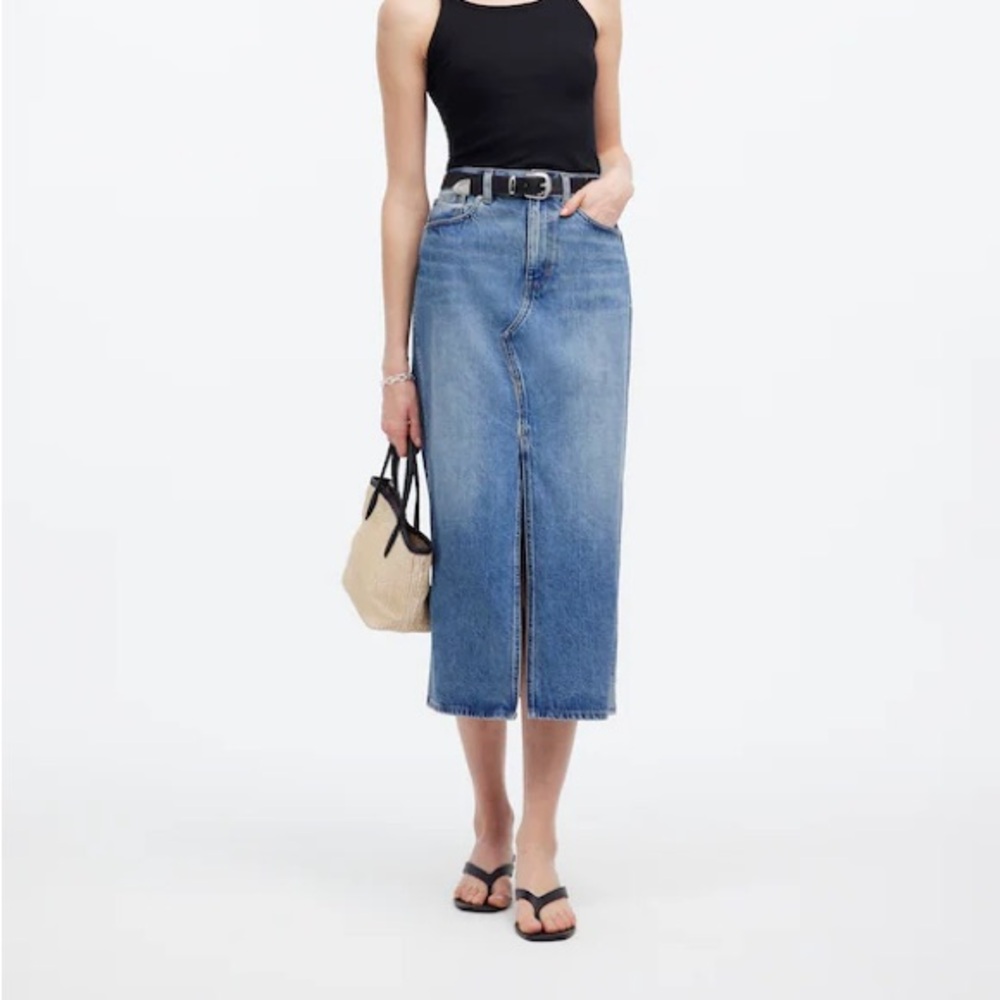 Madewell Denim Midi Skirt
